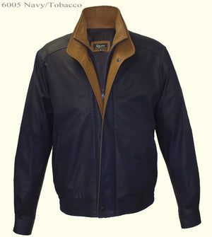 Men’s Remy Leather Navy-Tobacco