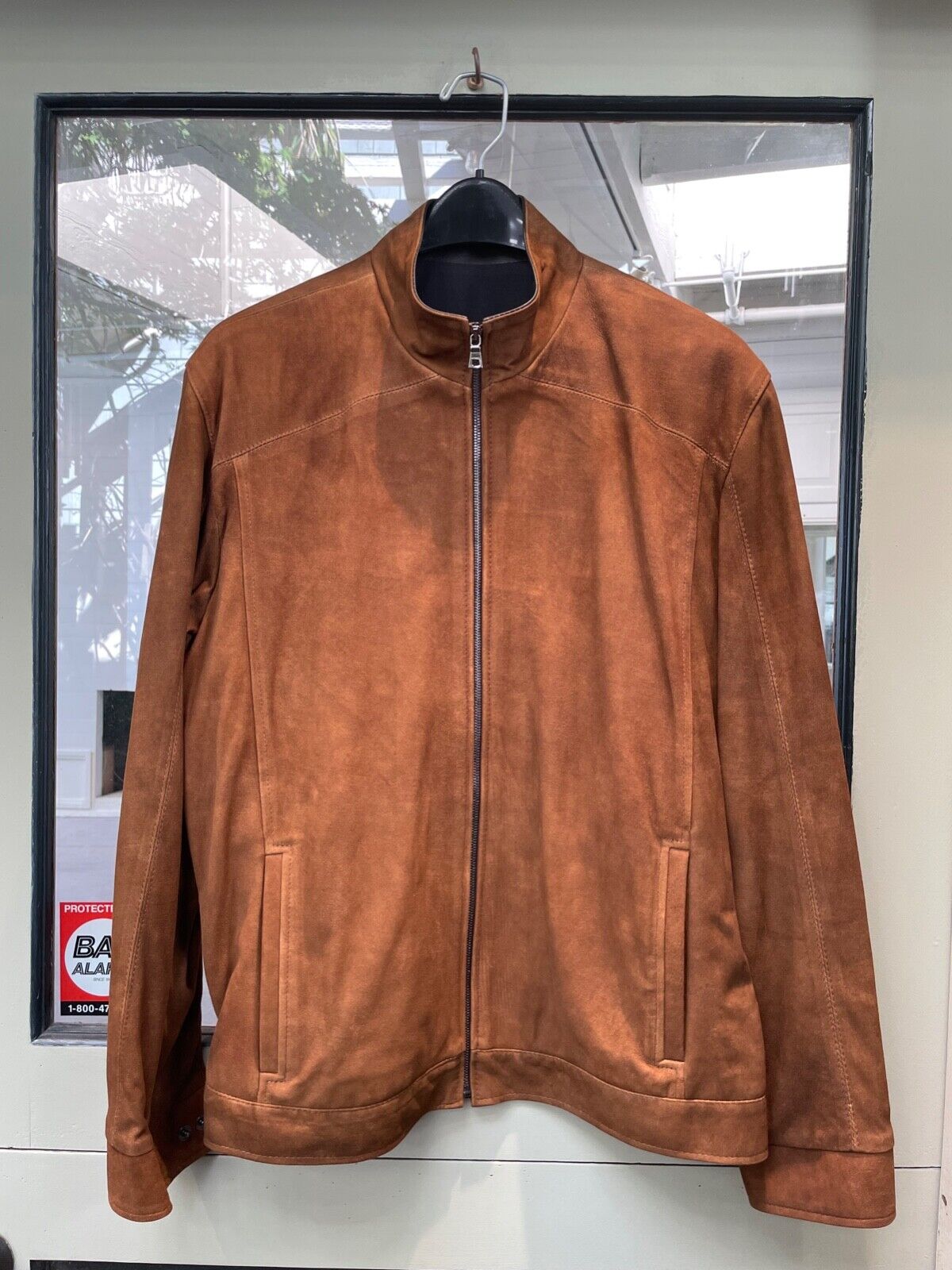 Remy leather Men's Jacket. Safari-Cognac Brown