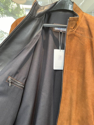 Remy leather Men's Jacket. Safari-Cognac Brown