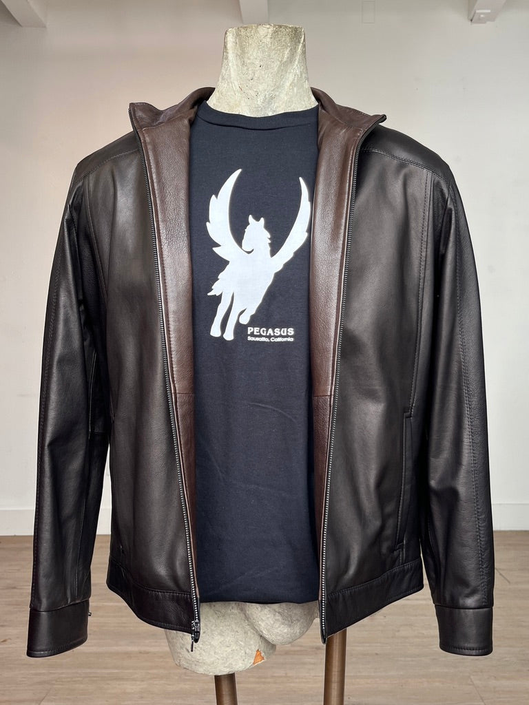 Black/Cognac Remy Leather Jacket