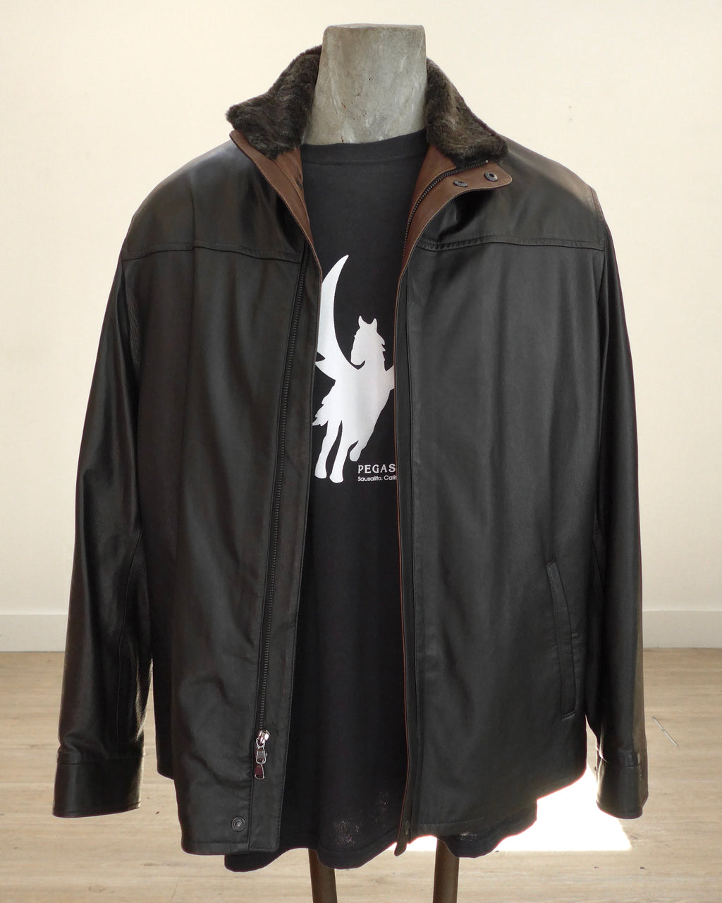 Fur Collar Remy Leather Jacket