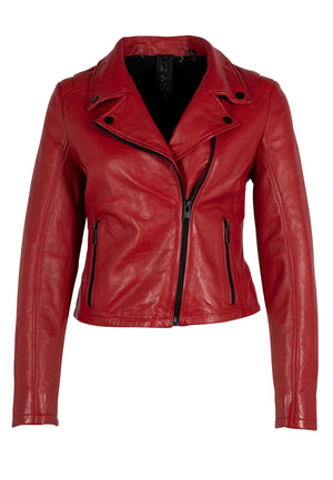 Mauritius - Dalina RF Leather Jacket, Red