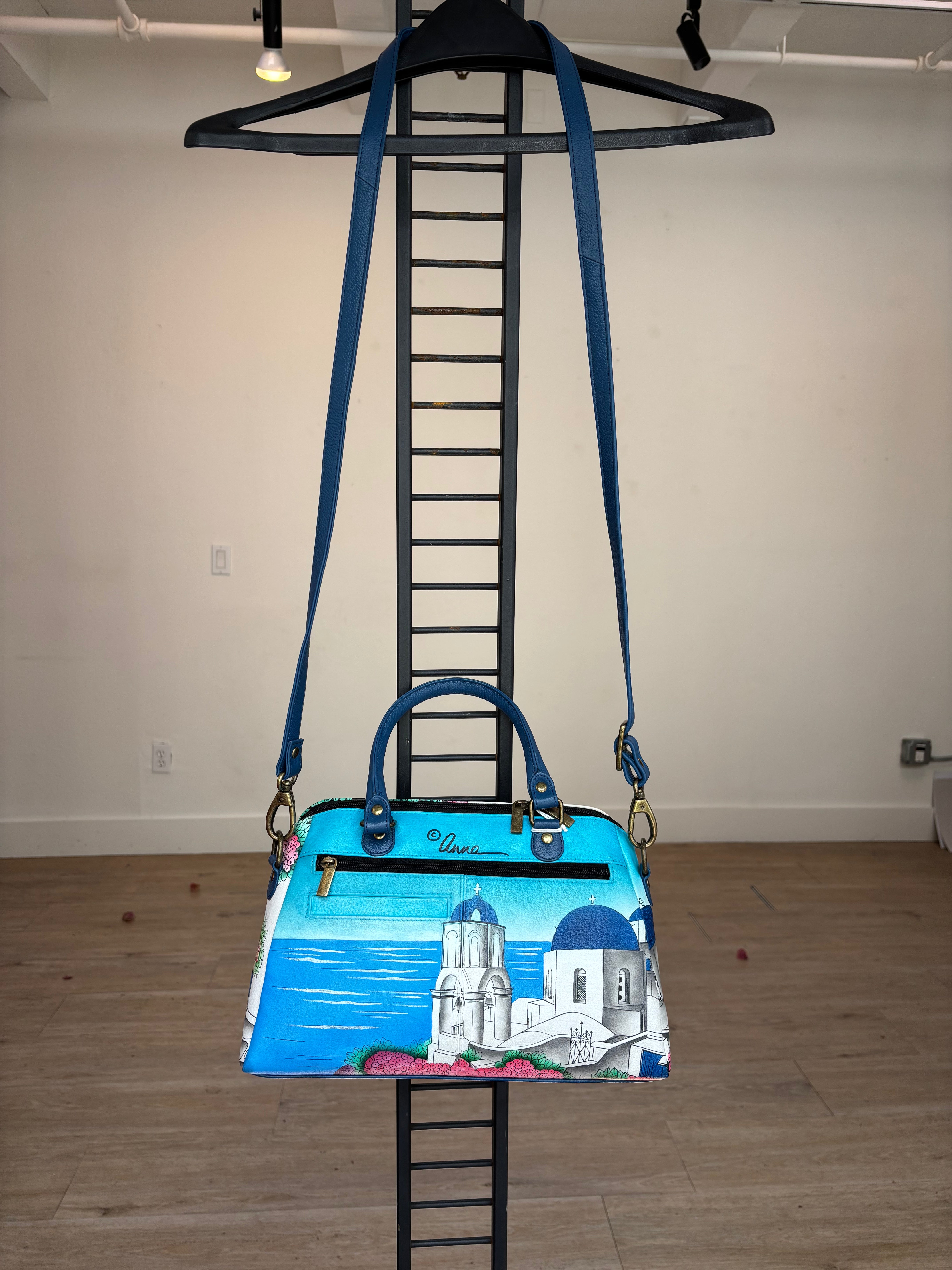 Santorini Hand Painted Satchel Bag