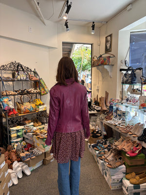 Maritius Sofia 4 RF Womens Leather Jacket in Orchid Flower