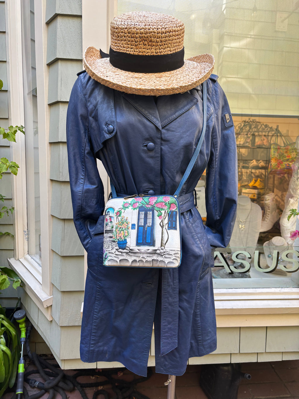 Santorini Hand Painted Cross Body Bag