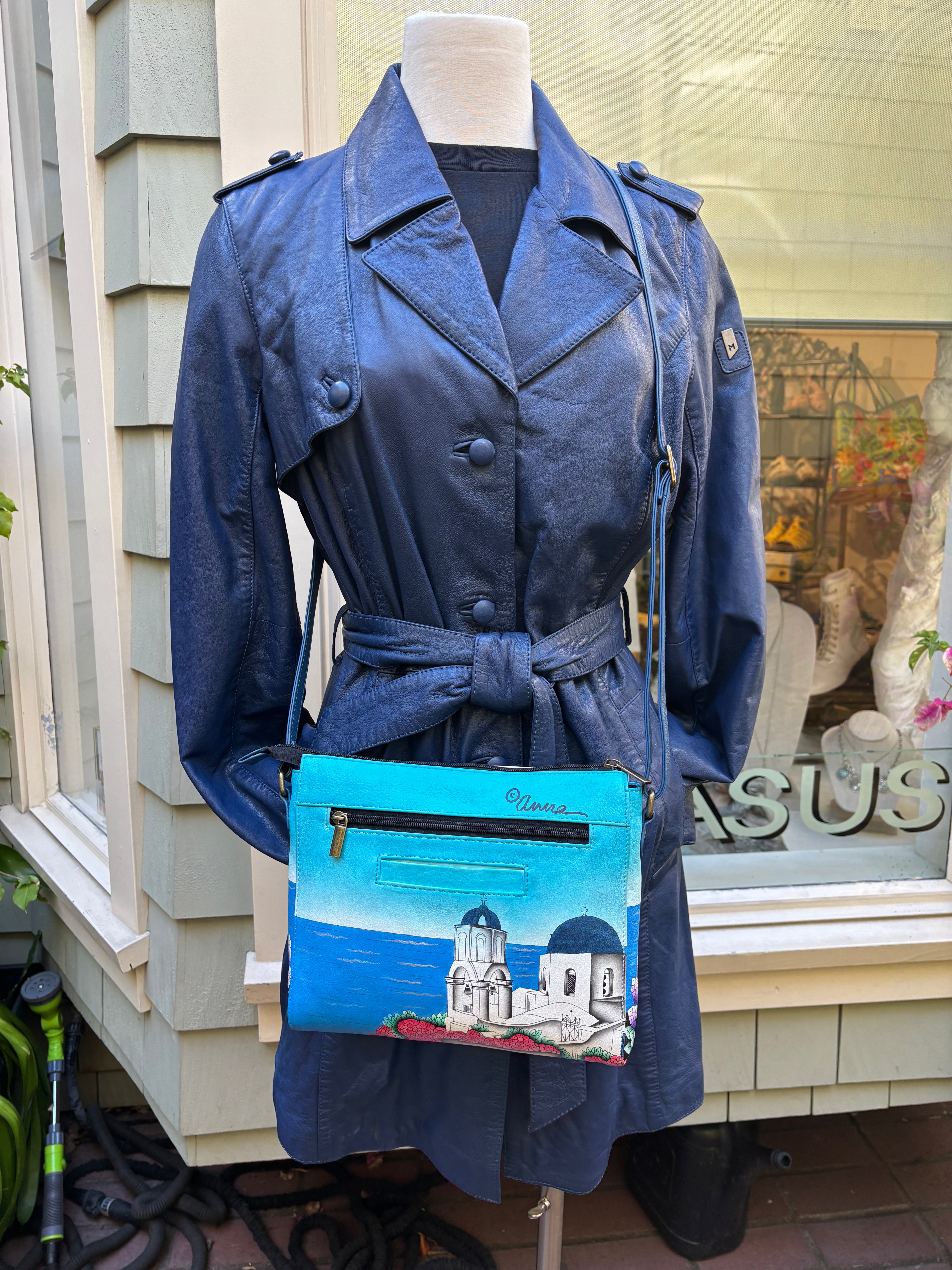 Santorini Hand Painted Cross Body Bag