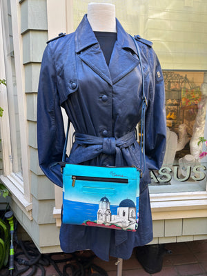 Santorini Hand Painted Cross Body Bag