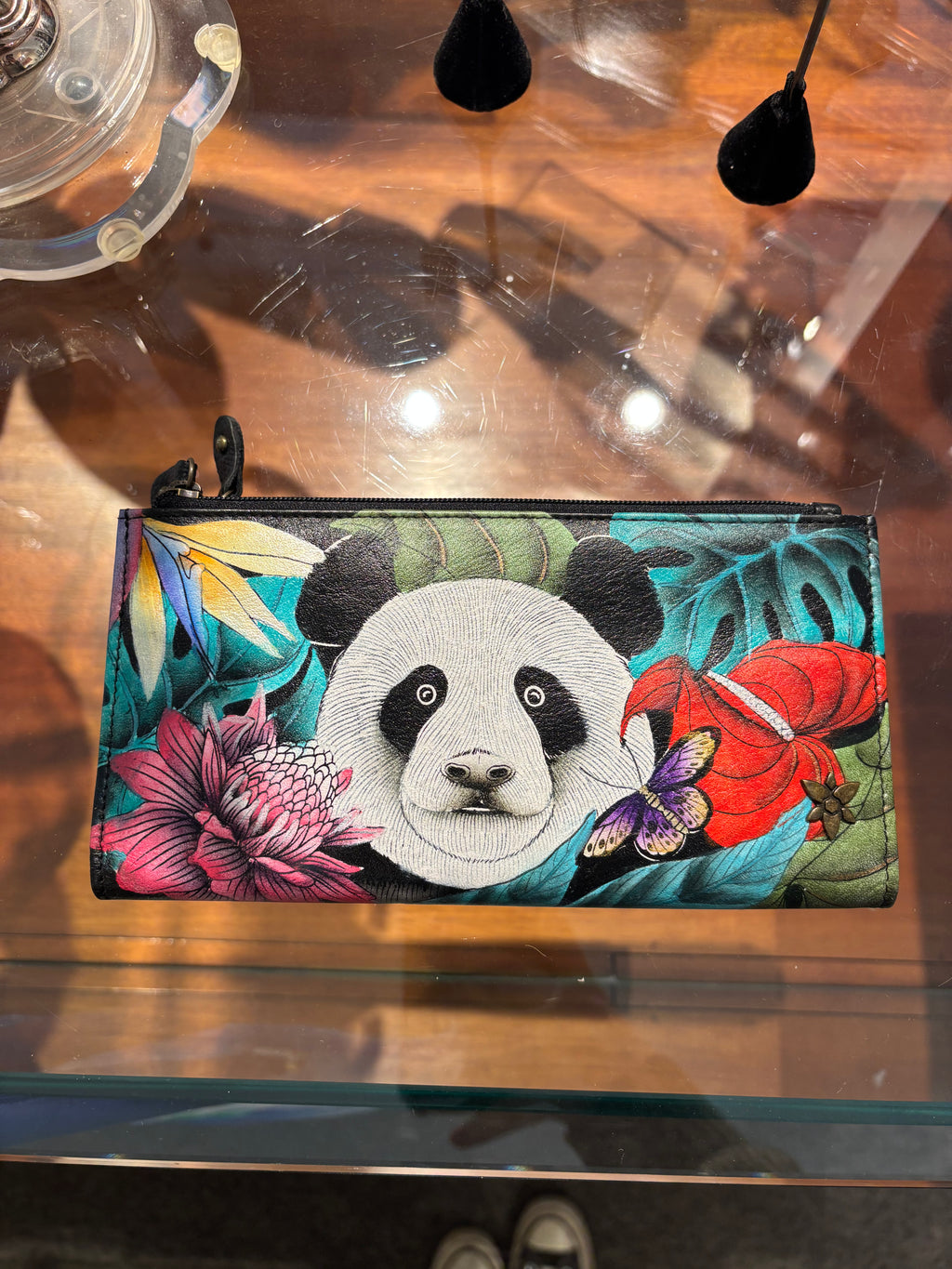 Anuschka Hand Painted Panda Wallet