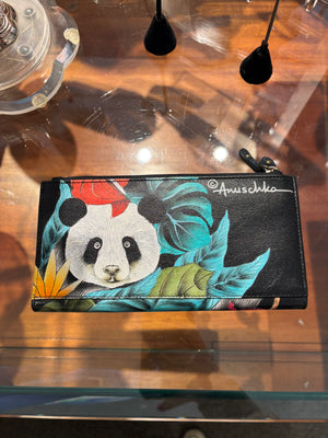 Anuschka Hand Painted Panda Wallet