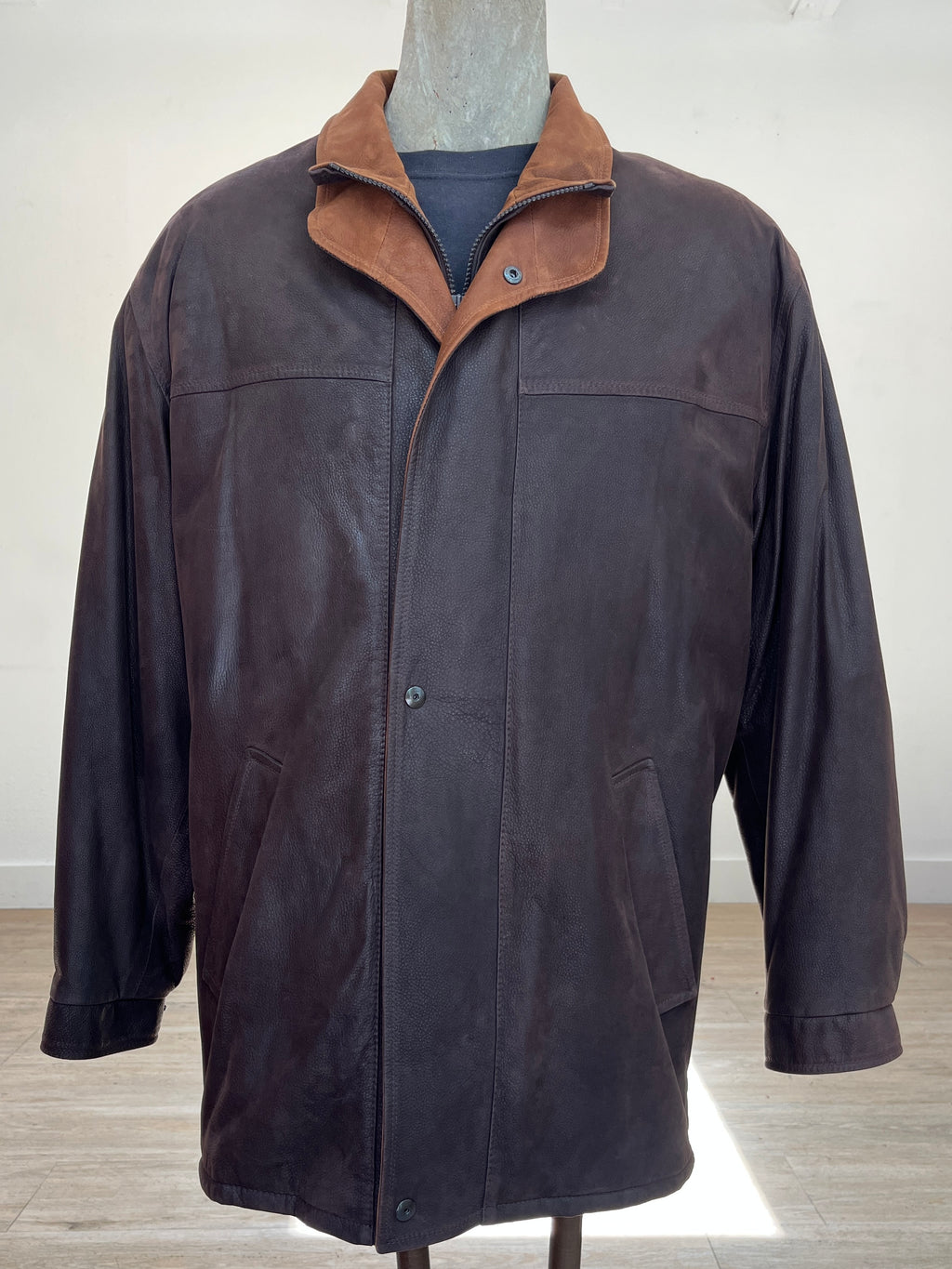 Double Collar Leather Jacket
