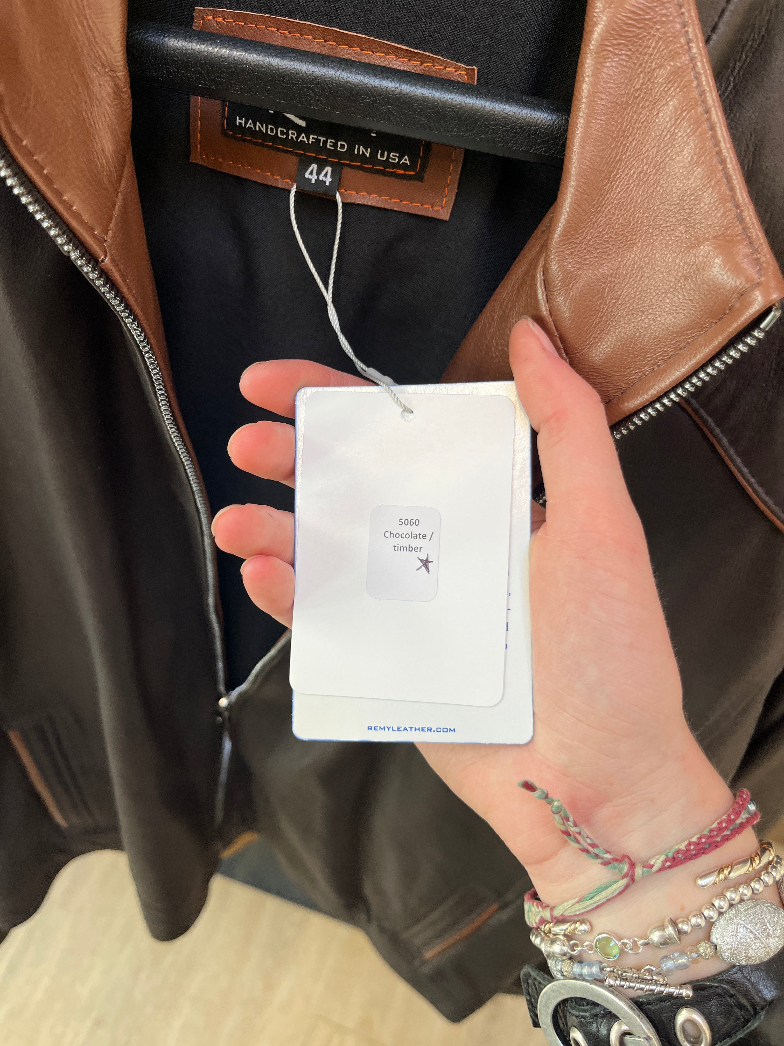 Remy Chocolate/Timber Leather Jacket