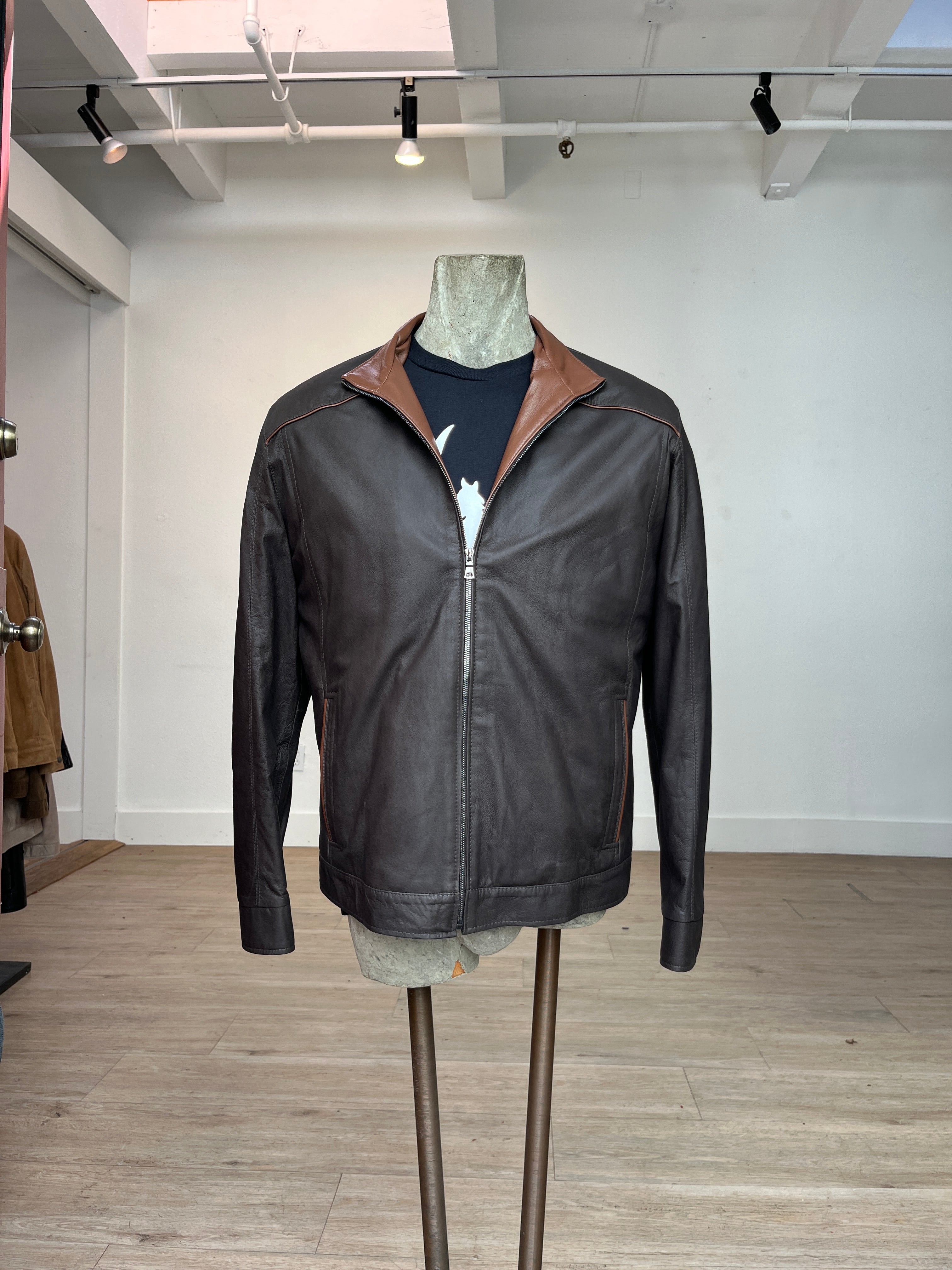 Remy Chocolate/Timber Leather Jacket