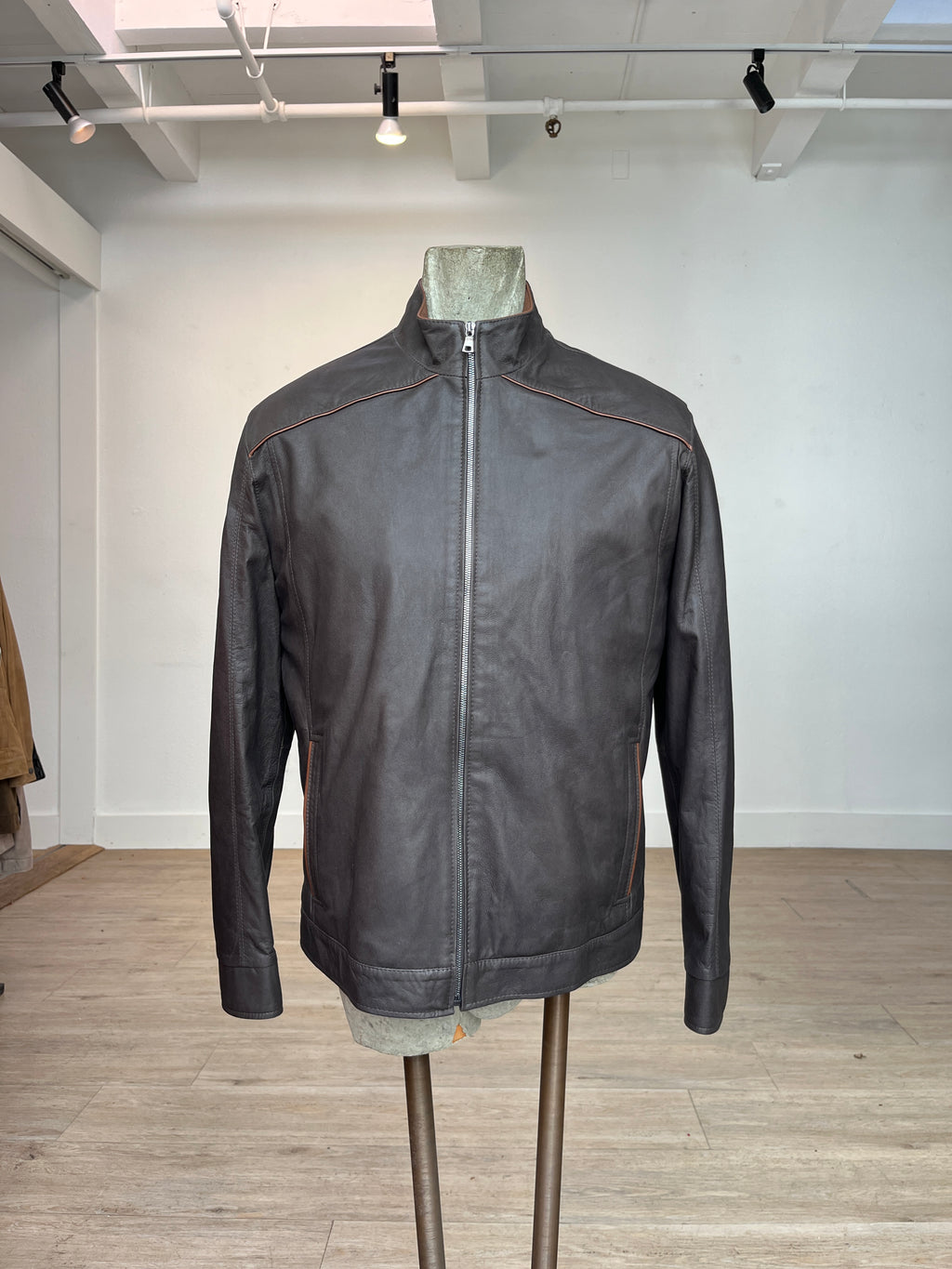 Remy Chocolate/Timber Leather Jacket