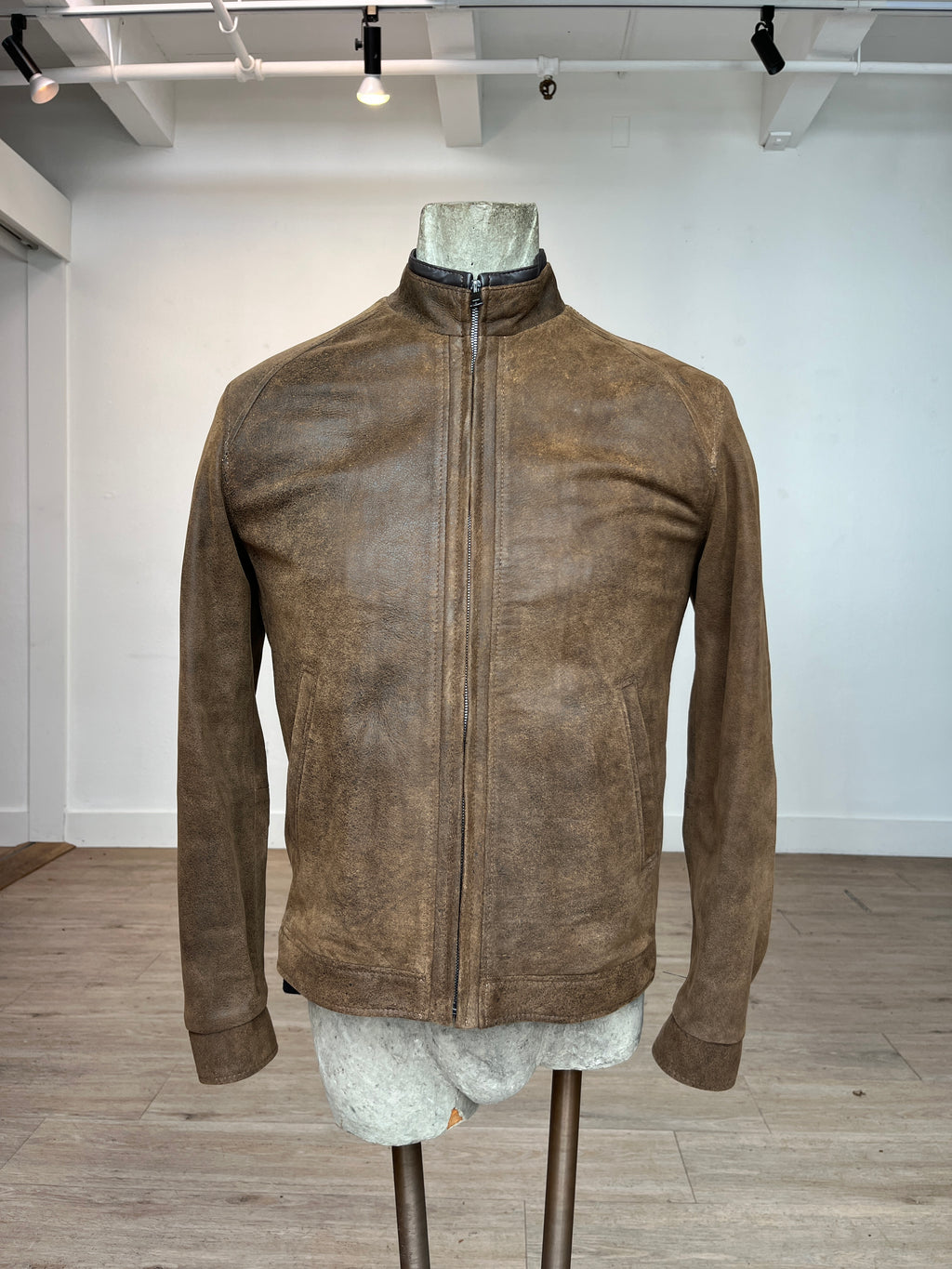 Remy Taupe/Cognac Leather Jacket