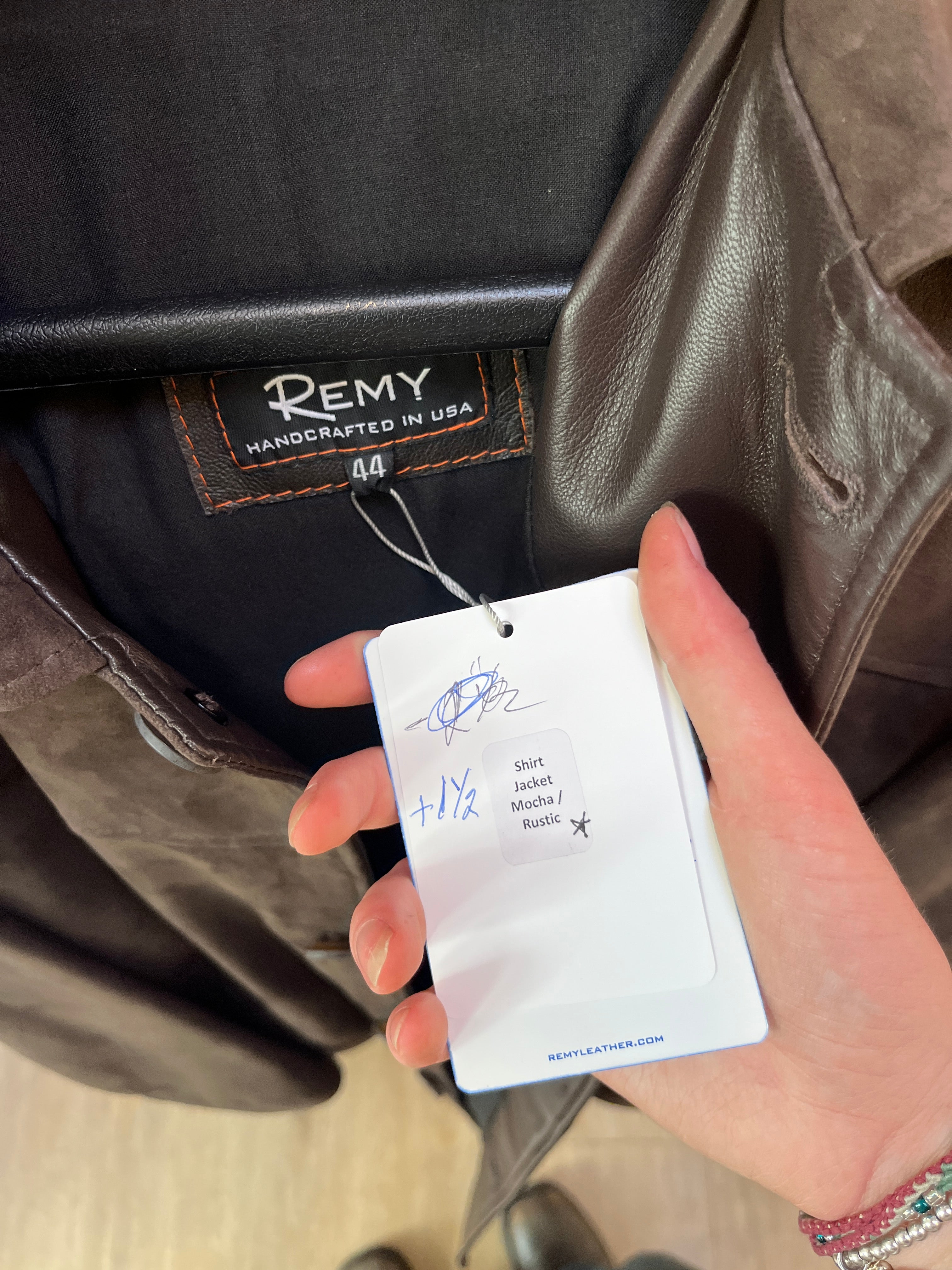 Remy Mocha/Rustic Leather Shirt Jacket