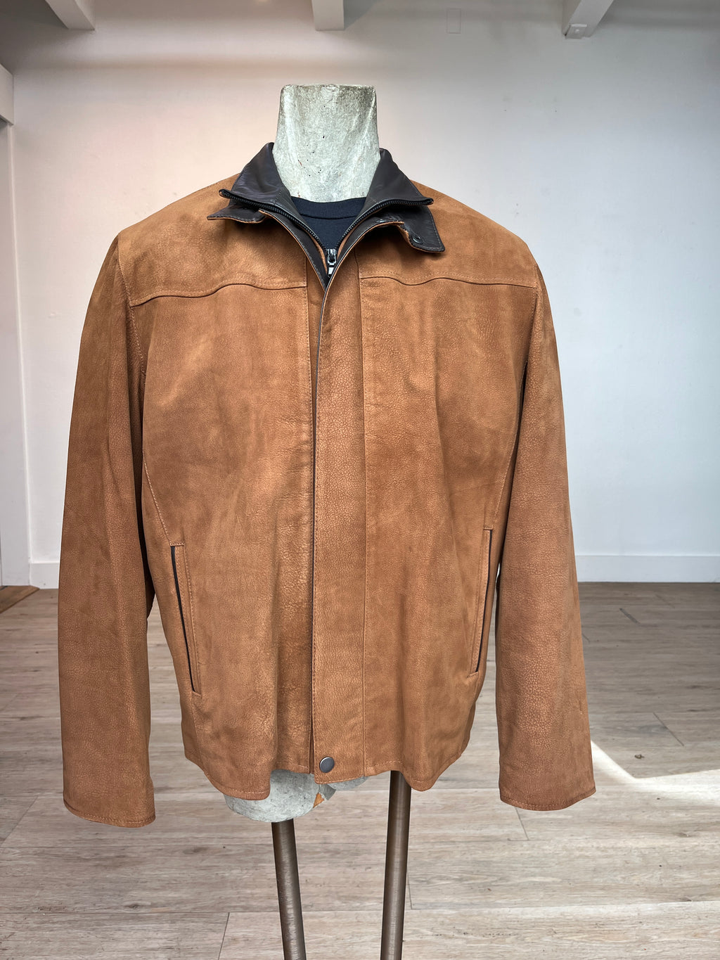 Remy Men's Double Collar Leather Jacket
