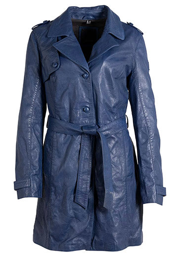 Lailah Leather Jacket, Royal Blue