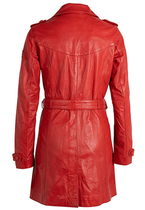 Lailah Leather Jacket, Red