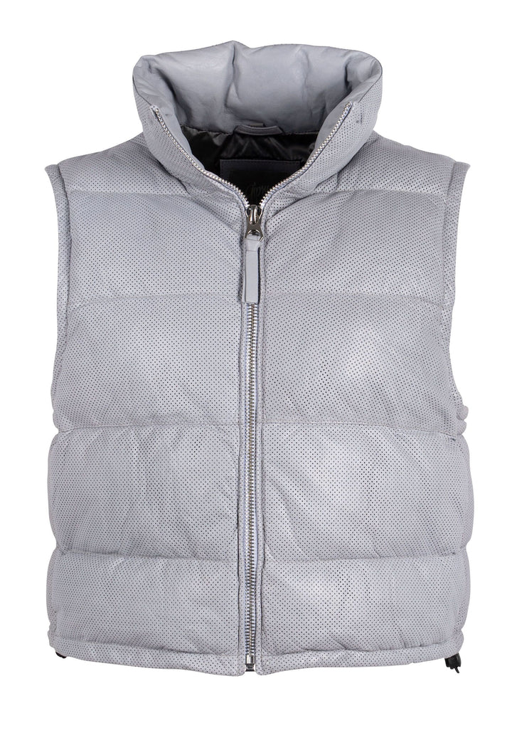 Mauritius - Ellice OS Leather Vest, Light Blue