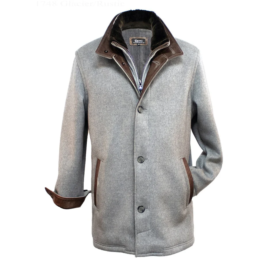 Remy Leather Wool-Cashmere Jacket