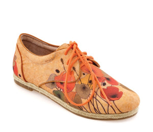 "Pumpkin Poppies" Canvas Espadrille Sneaker