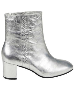 Earth Sparta Leather Bootie Silver