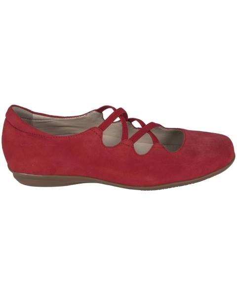 Red Laced Ballet Flat