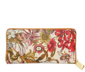 "Monthly Bouquet" Icon Full Zip Around Wallet