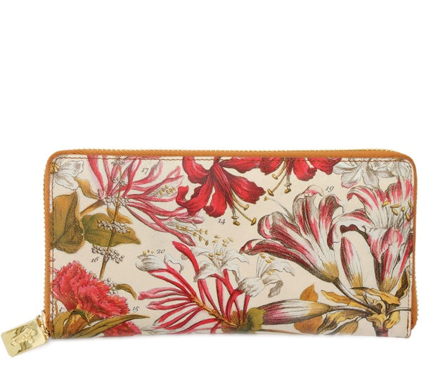 "Monthly Bouquet" Icon Full Zip Around Wallet