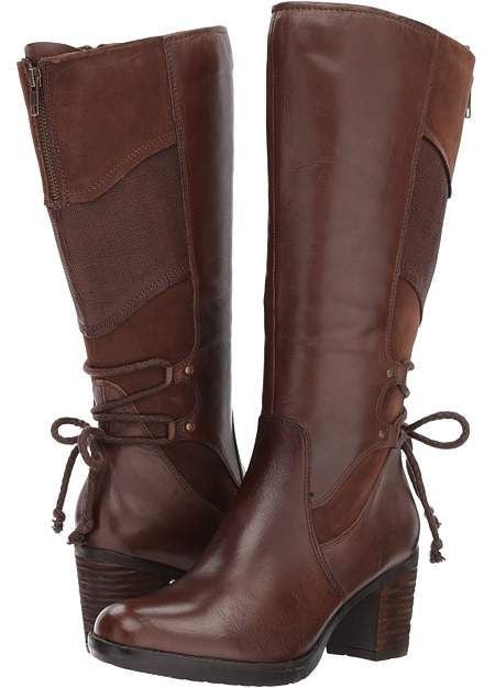 Womens Bark Brown Leather Boots