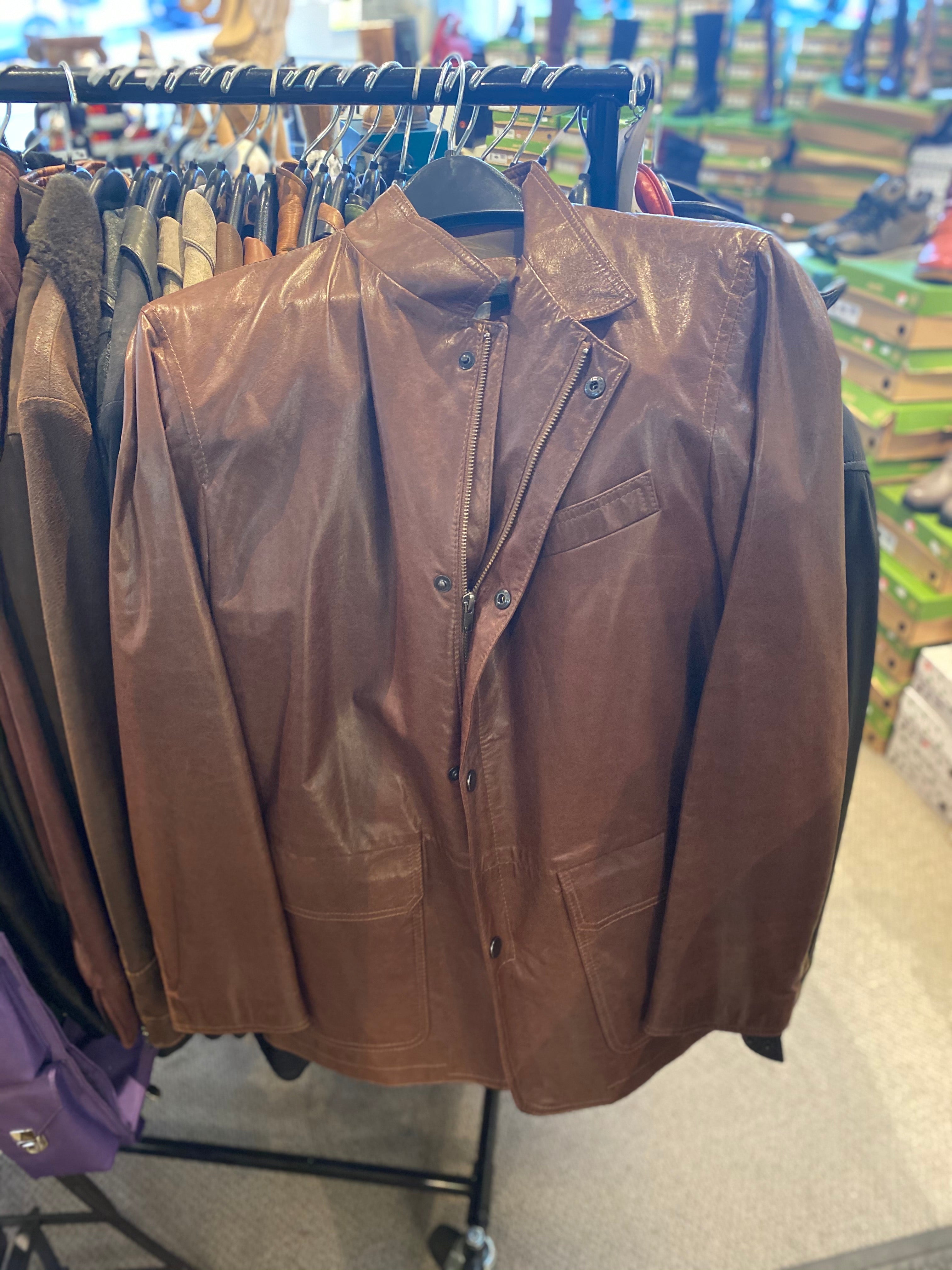 Men’s Brown Italian Distressed Leather