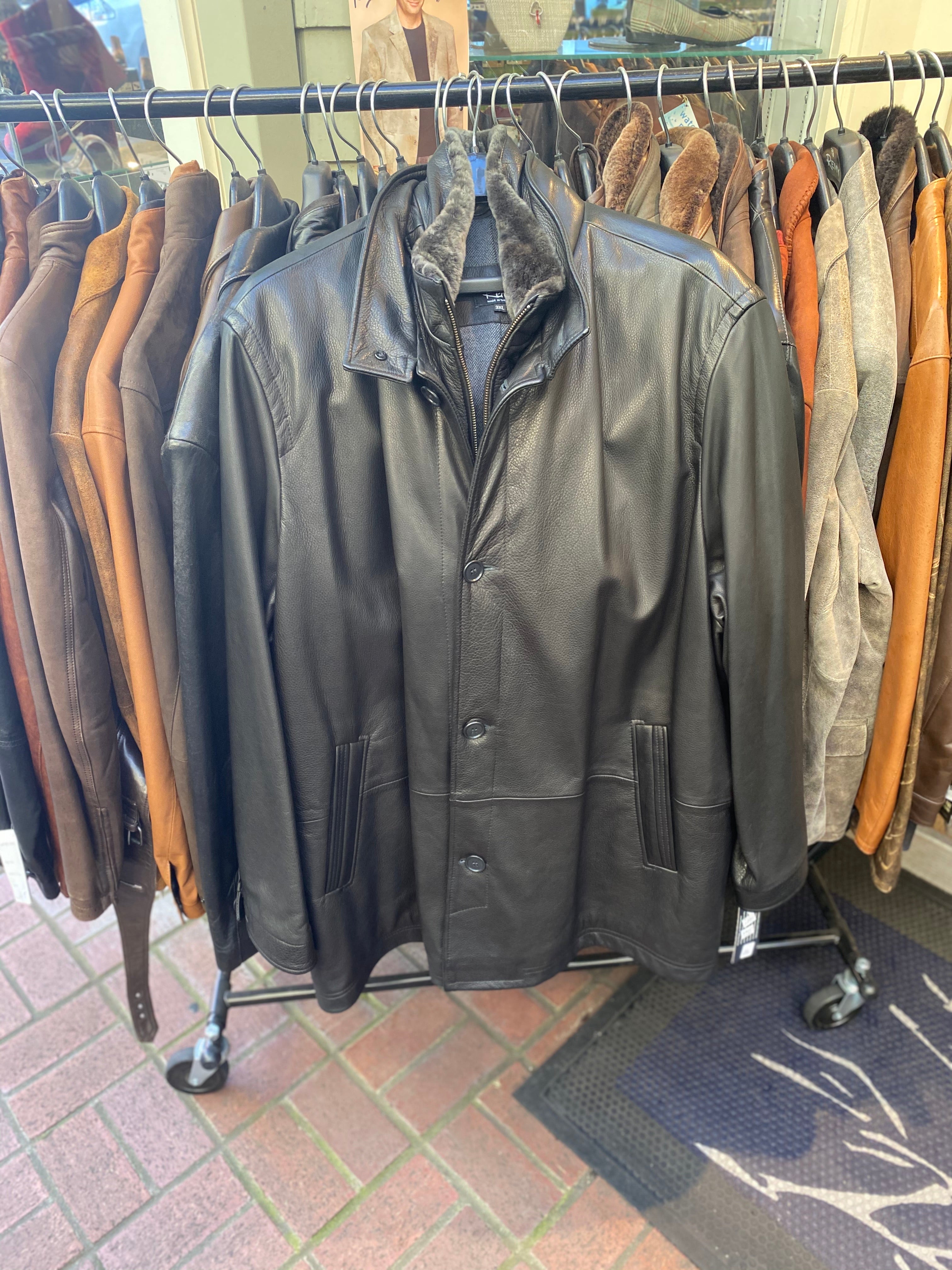 Men’s Black Supple Deer Leather