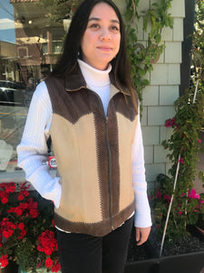 Jose Luis Women's Brown/Tan Leather Vest